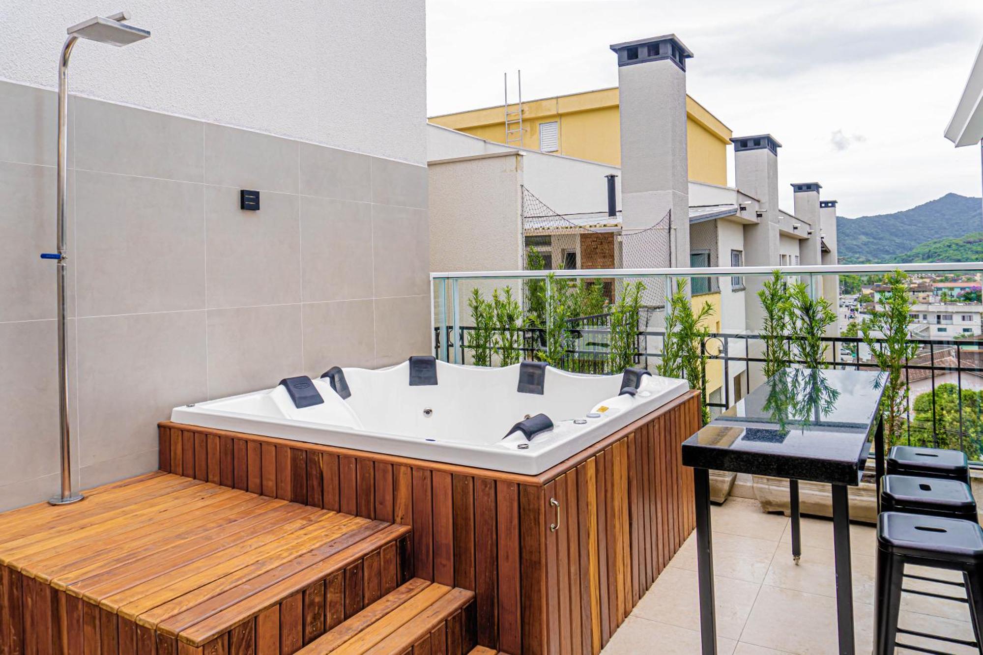 Cobertura Premium Hidro 3Quartos 2Vagas Ubatuba Exterior photo